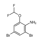 2,4-dibromo-6-(difluoromethoxy)aniline结构式