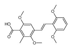 (E)-2,2',5,6'-tetramethoxy-3-methylstilbene-4-carboxylic acid结构式