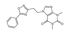 7-[2-(5-phenyl-1,2,4-oxadiazol-3-yl)-ethan-1-yl]-theophylline结构式