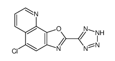 5-chloro-2-(2H-tetrazol-5-yl)-[1,3]oxazolo[4,5-h]quinoline结构式
