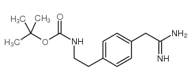 2-[4-(2-N-Boc-amino-ethyl)-phenyl]-acetamidine structure