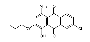 4-amino-2-butoxy-7-chloro-1-hydroxyanthracene-9,10-dione结构式