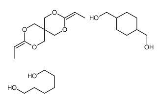 1,4-cyclohexanedimethanol-3,9-diethylidene-2,4,8,10-tetraoxaspiro(5.5)undecane-1,6-hexanediol polymer structure