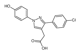 2-[3-(4-chlorophenyl)-1-(4-hydroxyphenyl)pyrazol-4-yl]acetic acid结构式