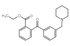2-CARBOETHOXY-3'-PIPERIDINOMETHYL BENZOPHENONE结构式