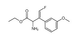 (E)-2-Amino-4-fluoro-3-(3-methoxy-phenyl)-but-3-enoic acid ethyl ester Structure