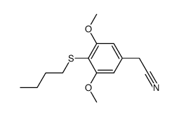 2-(4-(butylthio)-3,5-dimethoxyphenyl)acetonitrile结构式