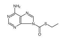 S-ETHYL 6-AMINO-9H-PURINE-9-CARBOTHIOATE结构式