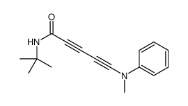 N-tert-butyl-5-(N-methylanilino)penta-2,4-diynamide结构式