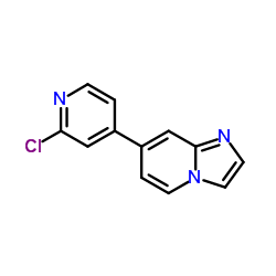 7-(2-Chloro-4-pyridinyl)imidazo[1,2-a]pyridine结构式