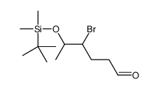 4-bromo-5-[tert-butyl(dimethyl)silyl]oxyhexanal结构式