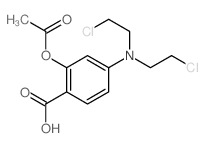 Benzoic acid,2-(acetyloxy)-4-[bis(2-chloroethyl)amino]- Structure