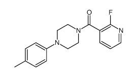 (2-fluoropyridin-3-yl)-[4-(4-methylphenyl)piperazin-1-yl]methanone结构式