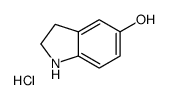 1H-Indol-5-ol, 2,3-dihydro-, hydrochloride Structure