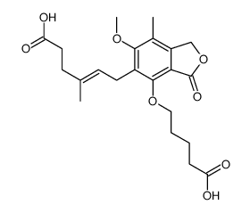 (E)-6-[4-(4-carboxybutoxy)-6-methoxy-7-methyl-3-oxo-1H-2-benzofuran-5-yl]-4-methylhex-4-enoic acid Structure