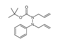 Hydrazinecarboxylic acid, 2-phenyl-1,2-di-2-propen-1-yl-, 1,1-dimethylethyl ester结构式