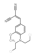 Propanedinitrile, 2-[[4-[bis(2-chloroethyl)amino]-3-methoxyphenyl]methylene]- structure