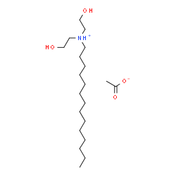 bis(2-hydroxyethyl)tetradecylammonium acetate structure