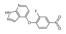 4-(2-fluoro-4-nitrophenoxy)-1H-pyrazolo[3,4-b]pyridine结构式