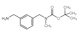 tert-Butyl-N-((3-(aminomethyl)phenyl)methyl)-N-methylcarbamate Structure