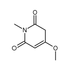 4-methoxy-1-methylpyridine-2,6(1H,3H)-dione结构式