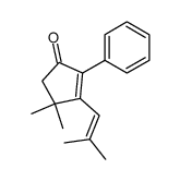 4,4-Dimethyl-3-(2-methyl-1-propenyl)-2-phenyl-2-cyclopenten-1-on Structure