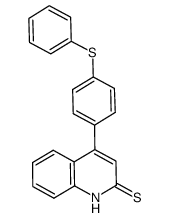 4-(4-thiophenoxyphenyl)-2(1H)-quinolinethione结构式