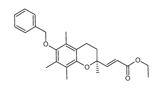 (S,E)-ethyl-3-(6-benzyloxy-2,5,7,8-tetramethyl-3,4-dihydro-2H-chromen-2-yl)acrylate Structure