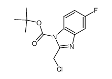 tert-butyl 2-(chloromethyl)-5-fluoro-1H-benzo[d]imidazole-1-carboxylate结构式