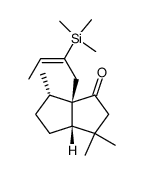 (3aR*,6R*,6aR*)-hexahydro-3,3,6-trimethyl-6a-<(E)-2-(trimethylsilyl)-2-butenyl>-1(2H)-pentalenone结构式