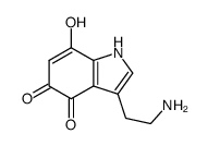 1H-Indole-4,7-dione, 3-(2-aminoethyl)-5-hydroxy- (9CI)结构式