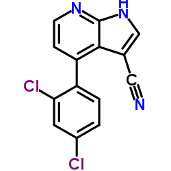 4-(2,4-Dichlorophenyl)-1H-pyrrolo[2,3-b]pyridine-3-carbonitrile Structure