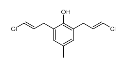 4-methyl-2,6-di(3-chloro-2-propenyl)phenol结构式