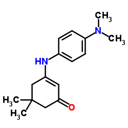 3-{[4-(Dimethylamino)phenyl]amino}-5,5-dimethyl-2-cyclohexen-1-one结构式