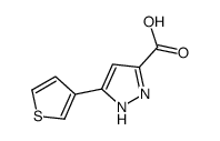5-(3-噻吩)-1H-吡唑-3-羧酸结构式