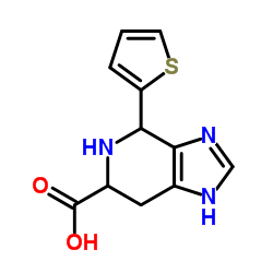 4-THIEN-2-YL-4,5,6,7-TETRAHYDRO-3H-IMIDAZO[4,5-C]PYRIDINE-6-CARBOXYLIC ACID结构式