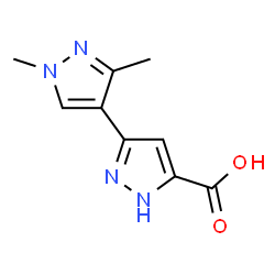 1',3'-Dimethyl-1'H,2H-3,4'-bipyrazole-5-carboxylic acid结构式