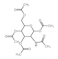 2-Acetamido-1,3,4,6-tetra-O-acetyl-2-deoxy-a-D-galactopyranose Structure