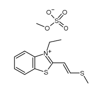 3-ethyl-2-(2-methylsulfanyl-vinyl)-benzothiazolium, methyl sulfate Structure