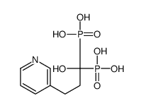 (1-hydroxy-1-phosphono-3-pyridin-3-ylpropyl)phosphonic acid结构式