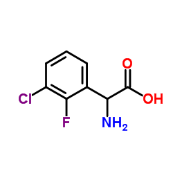 3-CHLORO-2-FLUORO-DL-PHENYLGLYCINE结构式