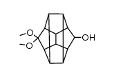 11-Hydroxyhexacyclo[5.4.1.02,6.03,10.04,8.09,12]dodecan-5-on-dimethylacetal结构式