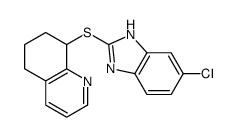 8-[(6-chloro-1H-benzimidazol-2-yl)sulfanyl]-5,6,7,8-tetrahydroquinoline Structure