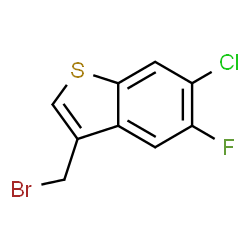 3-BROMOMETHYL-6-CHLORO-5-FLUORO-BENZO[B]THIOPHENE结构式