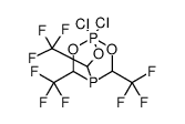 1,1-Dichloro-3,5,8-tris-trifluoromethyl-2,6,7-trioxa-1λ5,4-diphospha-bicyclo[2.2.2]octane结构式