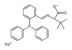 sodium,(2S)-2-[(2-diphenylphosphanylphenyl)methylideneamino]-3,3-dimethylbutanoate Structure