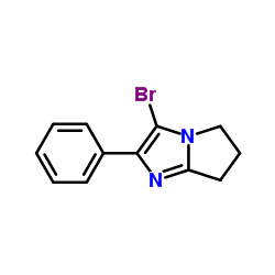3-Bromo-2-phenyl-6,7-dihydro-3-iodo-5H-pyrrole[1,2-a]imidazole structure