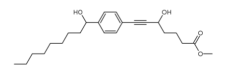 methyl 5-hydroxy-7-[4-(1-hydroxynonyl)phenyl]hept-6-ynoate Structure