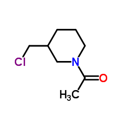 1-[3-(Chloromethyl)-1-piperidinyl]ethanone Structure