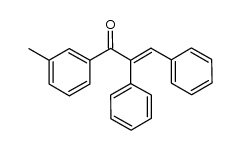 (E)-2,3-diphenyl-1-m-tolylprop-2-en-1-one结构式